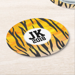 Dessous-de-verre Rond En Papier 05sur12 Dessous de verre personnalisés de fête du 