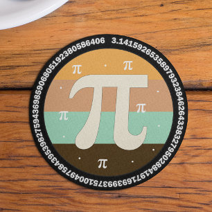 Dessous-de-verre Rond En Papier 3.14 Conception de la Journée nationale Pi - Idée