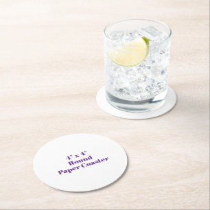 Dessous-de-verre Rond En Papier 4" x 4" Rond