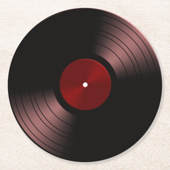 Dessous-de-verre Rond En Papier 60s Retro Vinyl Record Album (Devant)