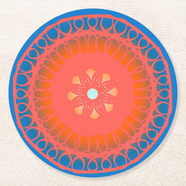DESSOUS-DE-VERRE ROND EN PAPIER 80 (Devant)