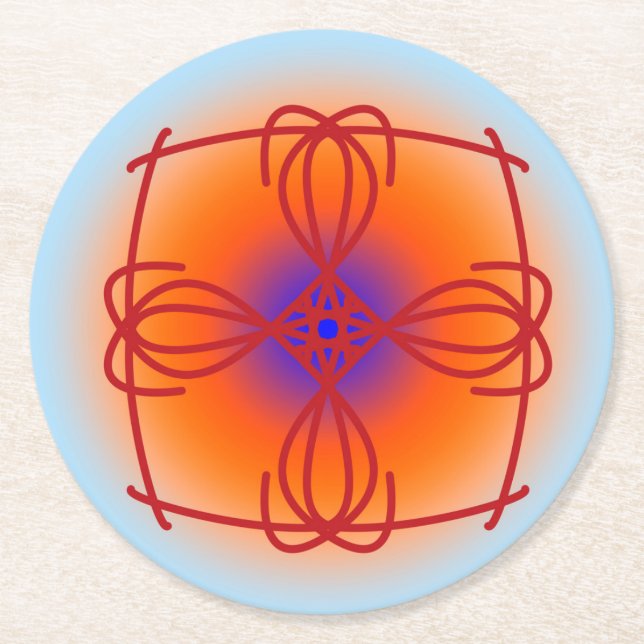 DESSOUS-DE-VERRE ROND EN PAPIER 89 (Devant)