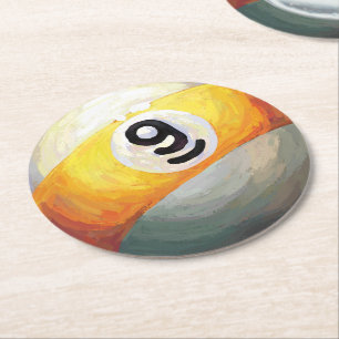 Dessous-de-verre Rond En Papier 9 balles