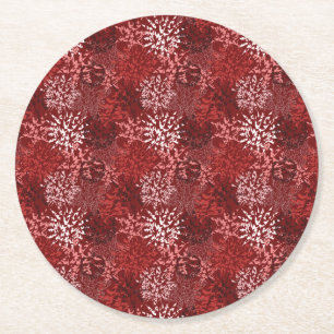 Dessous-de-verre Rond En Papier Abstrait moderne