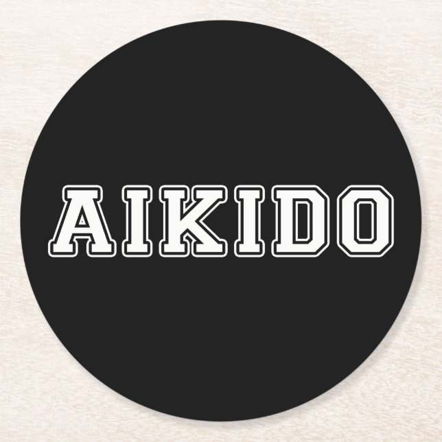 Dessous-de-verre Rond En Papier Aikido (Devant)