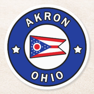 Dessous-de-verre Rond En Papier Akron Ohio