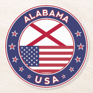 Dessous-de-verre Rond En Papier Alabama