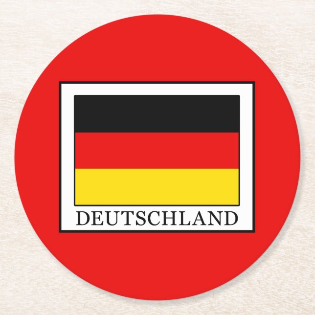 Dessous-de-verre Rond En Papier Allemagne (Devant)
