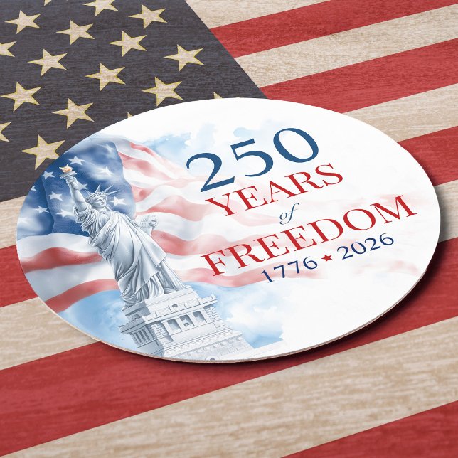 Dessous-de-verre Rond En Papier America's Semiquincentennial 250 Years Freedom (Semiquincentennial 250 Years Freedom Round Paper Coaster)