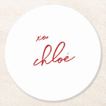 Amour « Votre Nom » Typographie Rouge