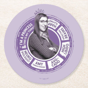 Dessous-de-verre Rond En Papier Amy Farrah Fowler - Graphique d'informations