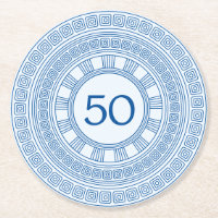 Anniversaire élégant grec ou romain avec des coule