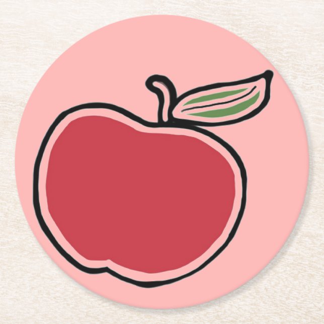 Dessous-de-verre Rond En Papier Apple (Devant)