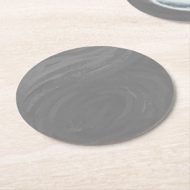 Dessous-de-verre Rond En Papier Ardoise (Incliné)
