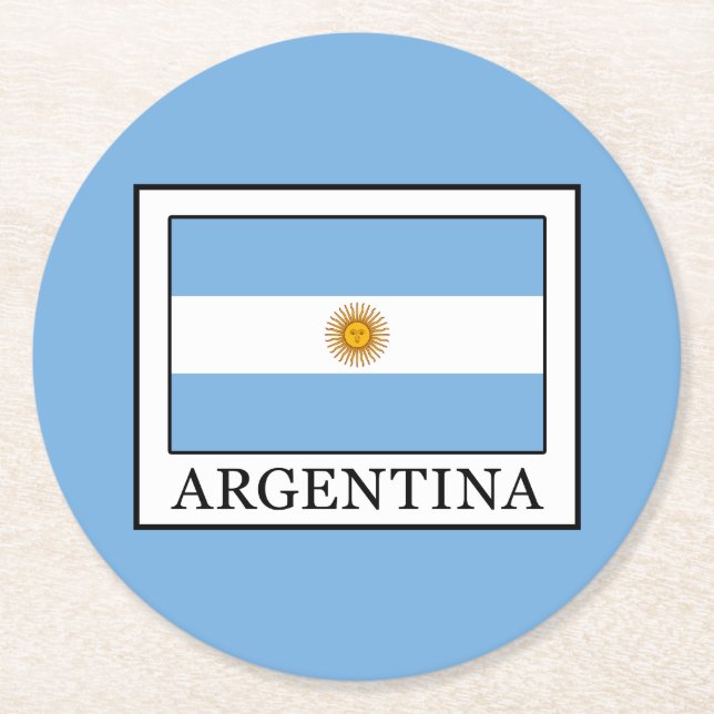 Dessous-de-verre Rond En Papier Argentine (Devant)