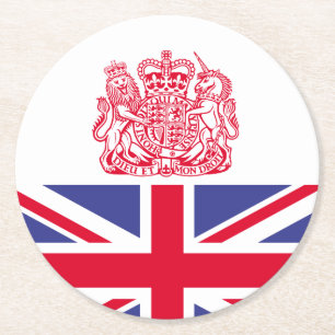 Dessous-de-verre Rond En Papier Armoiries britanniques