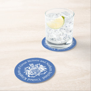 Dessous-de-verre Rond En Papier Armoiries britanniques