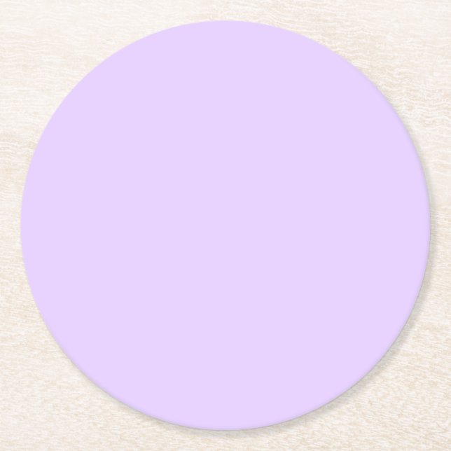 Dessous-de-verre Rond En Papier Arrière - plan Plain Lilac (Devant)