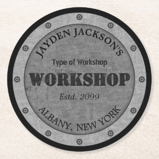 Dessous-de-verre Rond En Papier Atelier de boutique d'effets texturés Grotte Homme