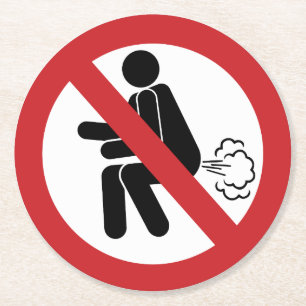 Dessous-de-verre Rond En Papier AUCUN ⚠ Drôle Toilette Thaïlandaise ⚠