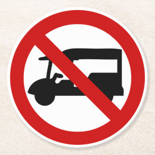 Dessous-de-verre Rond En Papier AUCUN TAXI Tuk-Tuk ⚠ VOYAGE routier Thaïlandais