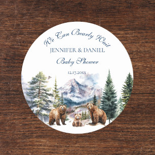 Dessous-de-verre Rond En Papier Aventure Ours Compagnie Ours Montagne Hivernale Co