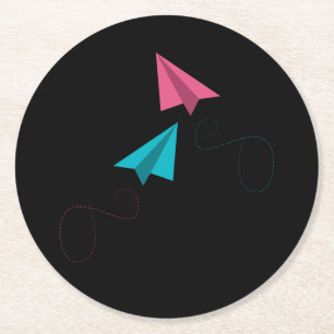 Dessous-de-verre Rond En Papier Avions en Papier