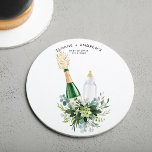 Dessous-de-verre Rond En Papier BABY SHOWER de bouteilles REMY Poppin<br><div class="desc">La collection Remy présente un design exquis,  parfait pour un baby shower "Poppin' Bottles". Doté d'une superbe bouteille de champagne pop et d'une délicate bouteille de bébé,  couplée à une verdure d'aquarelle complexe,  cette collection crée une esthétique magnifique et mémorable qui saura impressionner et ravir tous vos invités.</div>