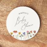 Dessous-de-verre Rond En Papier Baby shower Fleur sauvage coloré<br><div class="desc">Ce dessous de verre en papier rond de baby shower fleur sauvage coloré est parfait pour votre baby shower d'été en arc-en-ciel simple, capricieux et boho. Les fleurs aux couleurs vives, rose, jaune, orange et or donnent à ce produit l'impression d'un jardin de printemps hippie vintage, élégant et minimaliste. Le...</div>