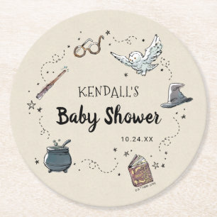 Dessous-de-verre Rond En Papier Baby shower HARRY POTTER™