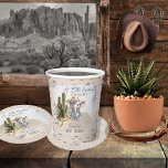 Dessous-de-verre Rond En Papier Baby shower rustique Western Elephant Cowboy Boy<br><div class="desc">Bienvenue dans notre collection de design de baby showers de l'ouest de l'éléphant de couleur boho mignon et rustique! Laissez-vous séduire par le charme enchanteur de l'esprit bohème avec notre délicieux assortiment de modèles avec un adorable petit éléphant habillé d'un casquette cowboy et un joli brin de jean bleu. Cet...</div>