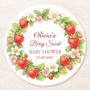 Dessous-de-verre Rond En Papier Baby Shower Sucré aux Fruits Baby Girl Baby Boy