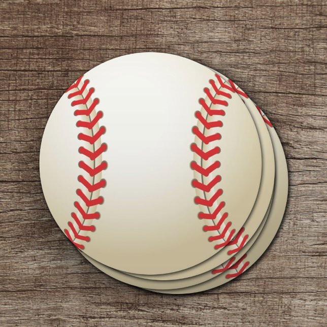 Dessous-de-verre Rond En Papier Bal À Thème De Baseball (Créateur téléchargé)