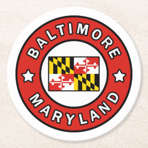 Dessous-de-verre Rond En Papier Baltimore Maryland