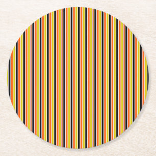 Dessous-de-verre Rond En Papier Bandes d'Halloween