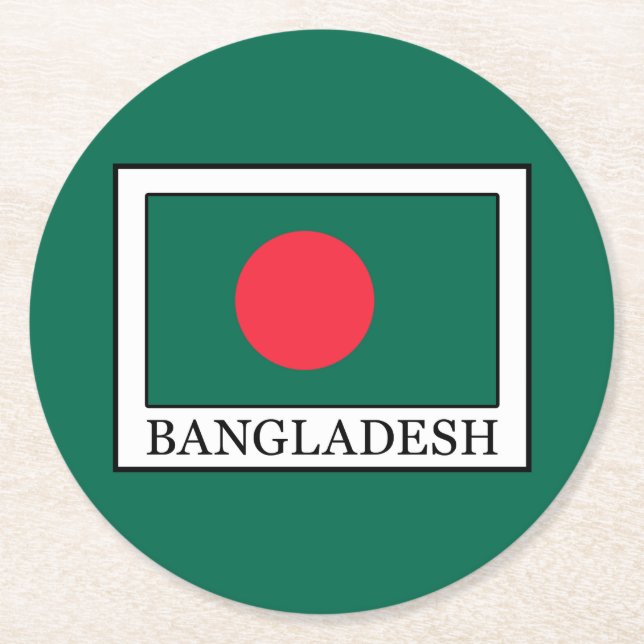 Dessous-de-verre Rond En Papier Bangladesh (Devant)