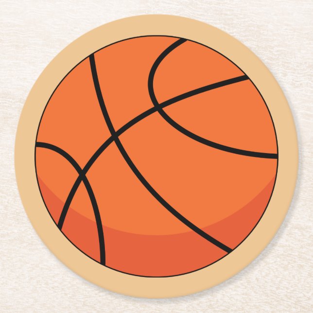 Dessous-de-verre Rond En Papier Basket-ball (Devant)