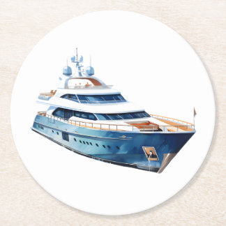 Dessous-de-verre Rond En Papier Bateau
