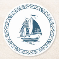 Bateau à vent marin bleu marine