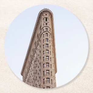 Dessous-de-verre Rond En Papier Bâtiment Flatiron New York City