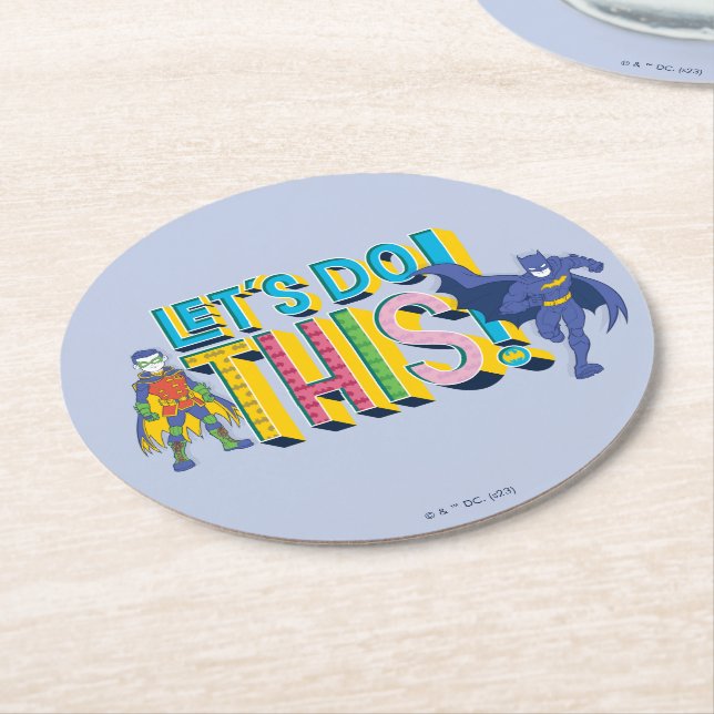 Dessous-de-verre Rond En Papier Batman | Faisons ceci (Incliné)