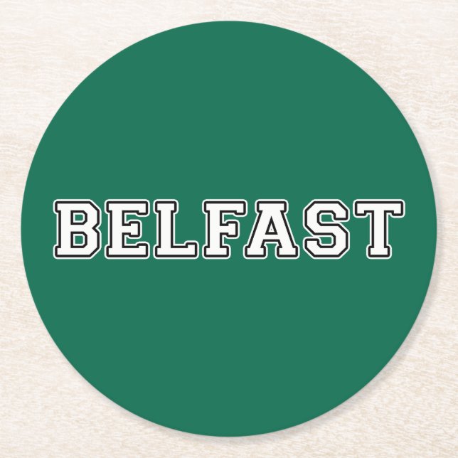 Dessous-de-verre Rond En Papier Belfast (Devant)