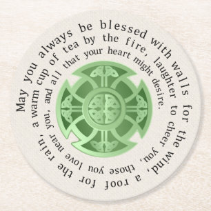 Dessous-de-verre Rond En Papier Bénédiction du jour de St Patrick