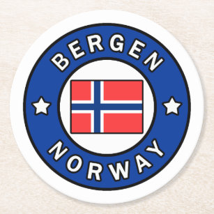 Dessous-de-verre Rond En Papier Bergen Norvège