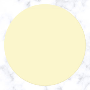 Dessous-de-verre Rond En Papier Beurre jaune uni