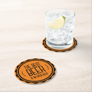 Dessous-de-verre Rond En Papier Bière amusante, bar, dessous de verre de fête