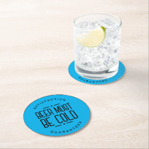 Dessous-de-verre Rond En Papier Bière amusante, bar, dessous de verre de fête