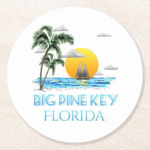 Dessous-de-verre Rond En Papier Big Pine Key Keys Florida