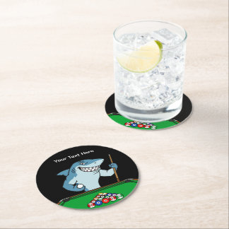 Dessous-de-verre Rond En Papier Billiards Pool Shark Guest Drink Coasters