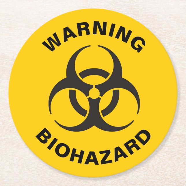 Dessous-de-verre Rond En Papier Biohazard icon (Devant)